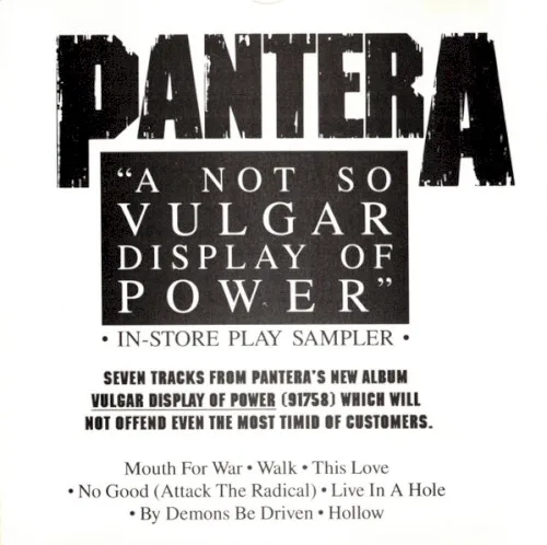 Pochette de A Not So Vulgar Display of Power